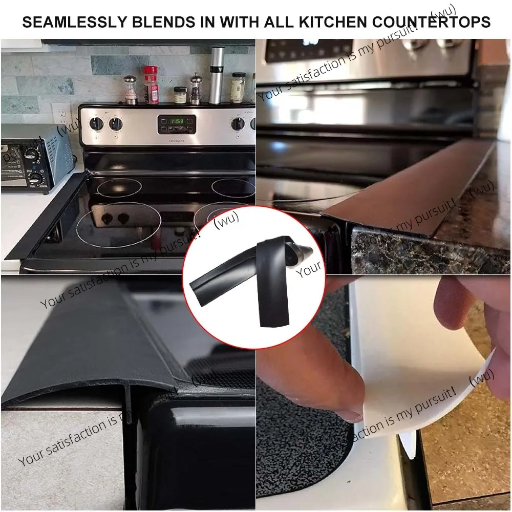 2 Set Stove Gap Covers, Silicone Counter Gap Filler for Stove for 4-25mm Gap,Seal Spills between Appliances Countertop Furniture