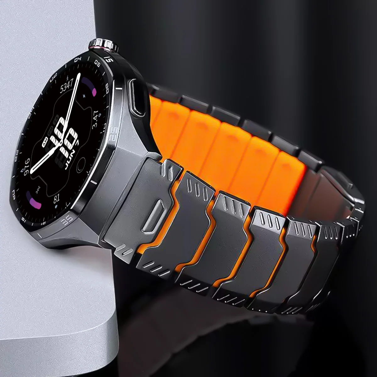 Titanium + Silikon-Armband für Google Pixel Watch 5 4 3 45mm Luxuriöses Magnetisches Doppelschicht-Band für Pixel Watch 5 45mm Herren-Armband – Detail 6