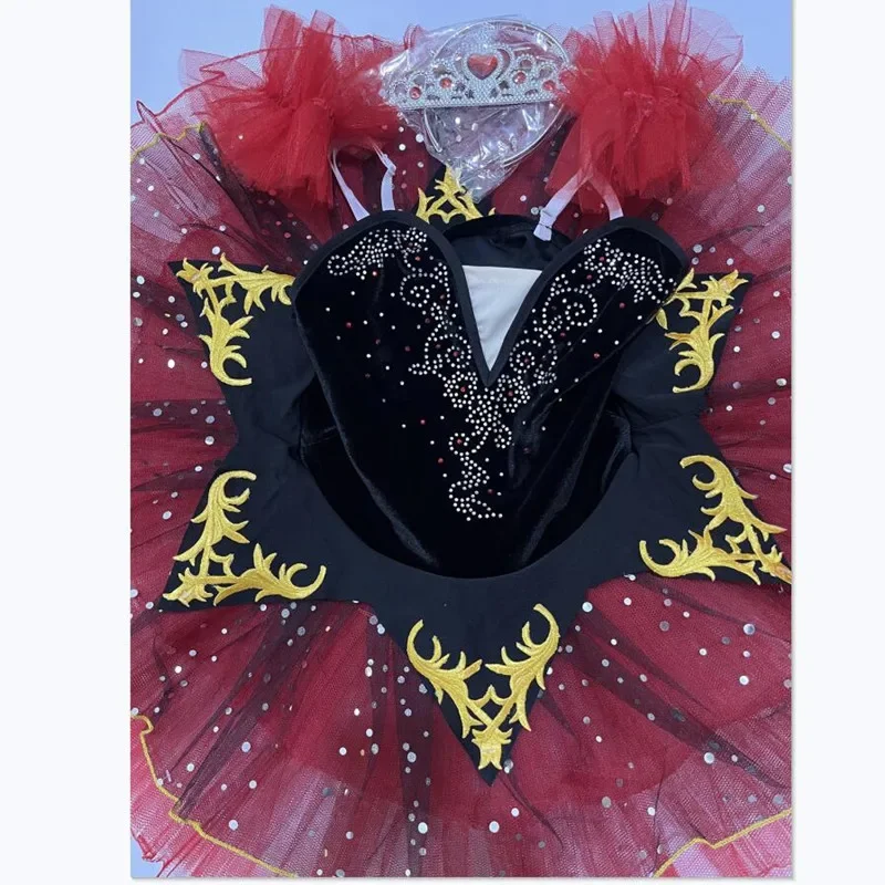 Rot schwarz profession elle Tutu la Esmeralda Cosplay Ballett Tutu Kinder Platte Pfannkuchen Tutu Kleid Mädchen Frauen Ballerina Party Kostüm