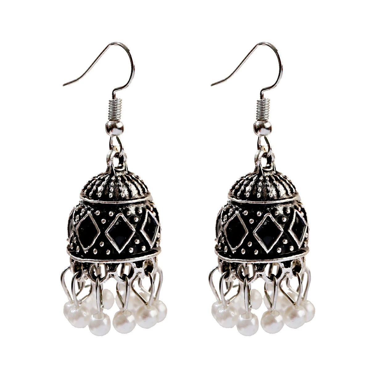 Pendientes Piercing Indian Jewelry Jhumka Tassel Earrings Women Accessories Kolczyki Silver Color Earring Trendy Party Ear rings image 3