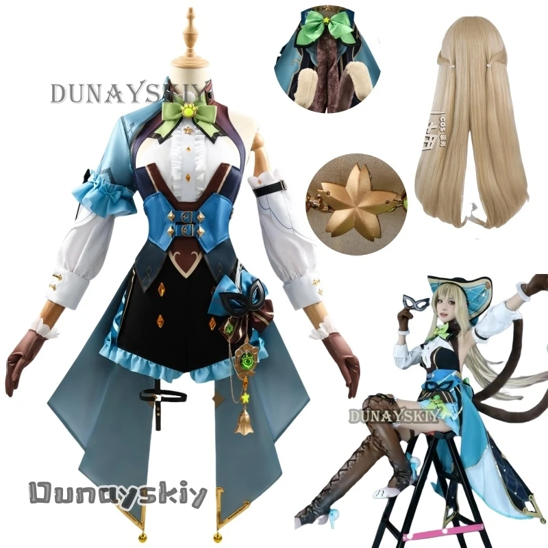 

Kirara 코스프레 Игра Genshinimpact Phantom in Boots Kirara 코스프레 Платье Парик Головные уборы Шляпа Аниме Ролевые игры Костюмы для вечеринки на Хэллоуин