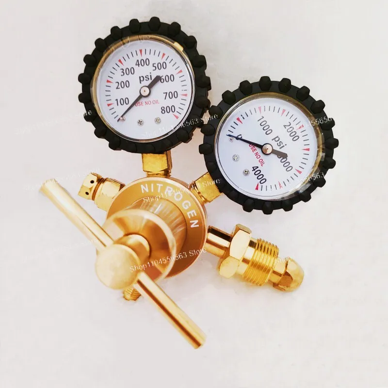 M44 Nitrogen Pressure Reducer - High-Pressure, Copper Body, CGA580 Connection (Air Conditioning Fluoride Use)