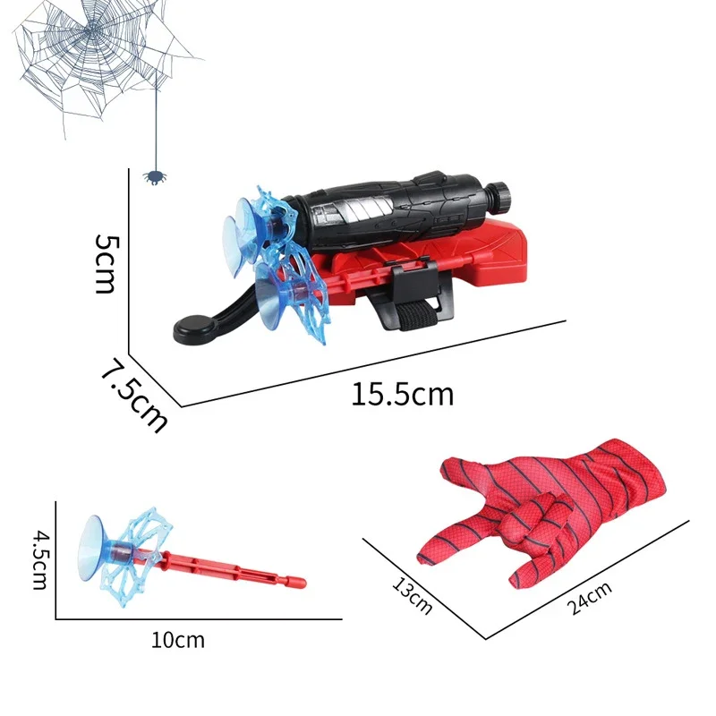 Marvel Spider Man Figure Toys Kids Plastic Cosplay Glove Launcher Set Launcher Wrist Toy Set Funny Boy Children Birthday Gifts