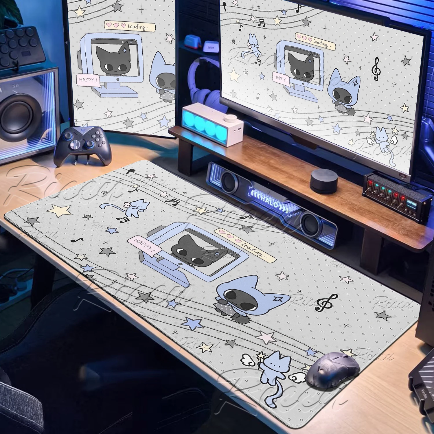 Mousepad Xl Extended - Yeni Kawaii Siyah Kedi Mousepad Ofis
