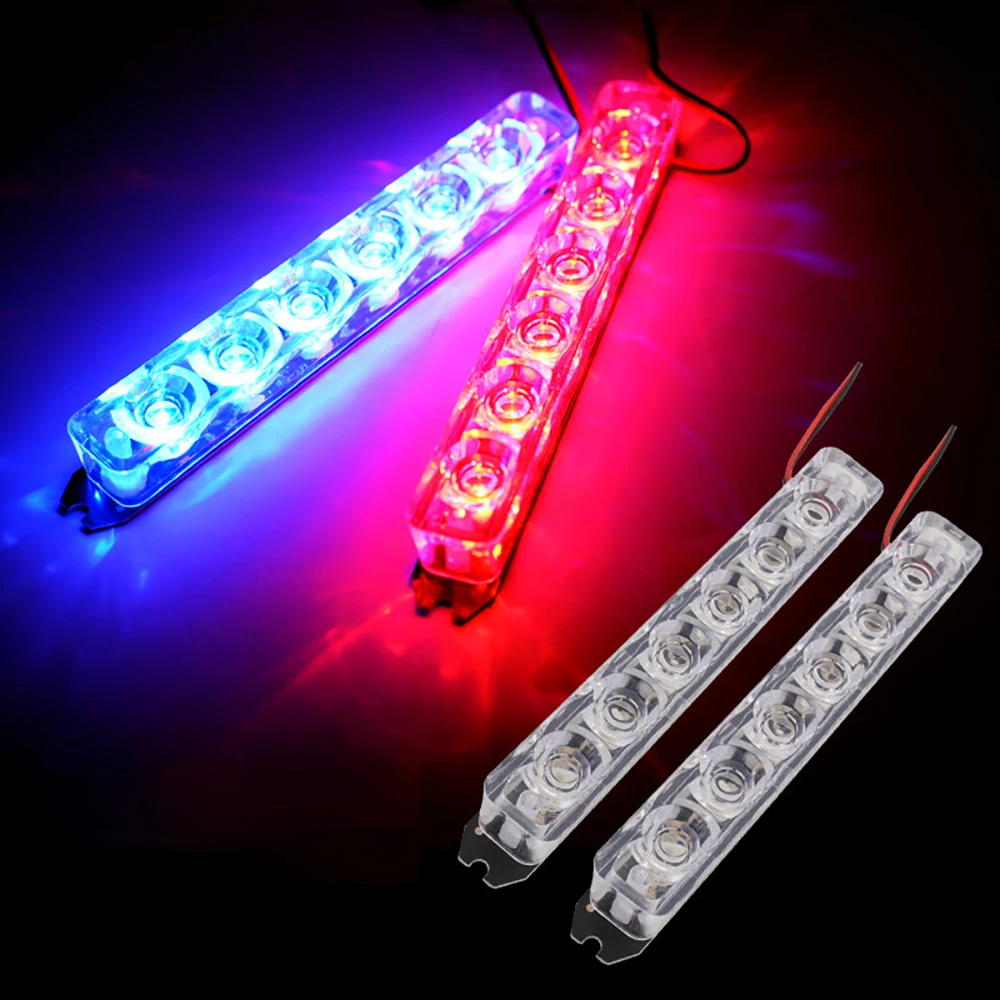 5/6LED 12V Police Strobe Light Flashing Warning Rear Brake Signal LED Lights Auto Ambulance Flash light Emergency Parking Lamp