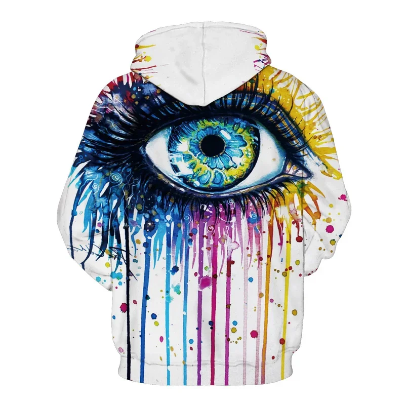 

Colorful fashion splash ink drop color 3D printing hoodies trendy Starry Sky Harajuku style couple pullover top graphic hoodies