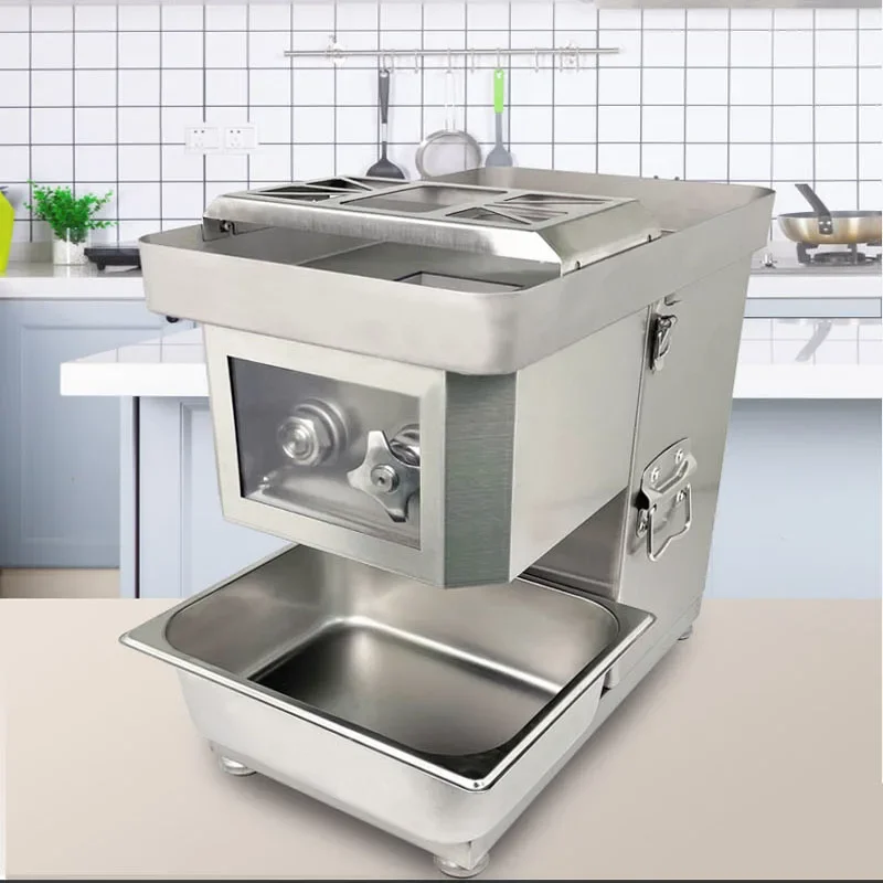 

Electric Home&Commercial Meat Slicer Stainless Steel Slicer Wire Cutter Automatic Meat Grinder Sliced Meat Dicing Machine