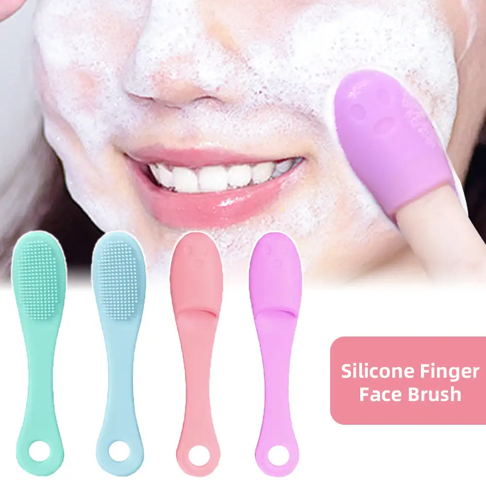 Facial Pore Silicone Cleaning Brush Face Nasal Double-side Massage Brushes Soft Nose Head Wash Brush Beauty Skin Care Clean Tool