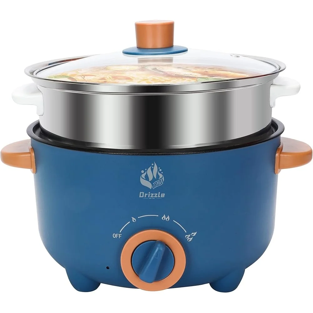 3L Multifunction Hot Pot Cooker Skillet Steamer Electric Non-Stick Frying Pan Grill Frying Braising Steaming Stir-fry Noodles