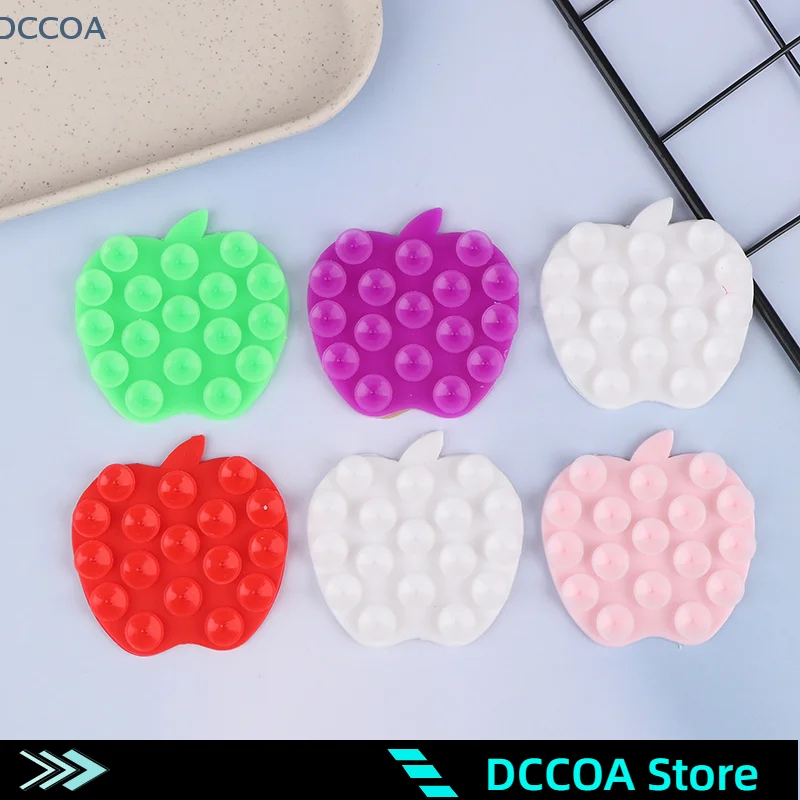 1Pc Butterfly Shaped Silicone Pad For Mobile Phone Fixture Suction Cup Backed Adhesive Silicone Fixed Sucker Pad