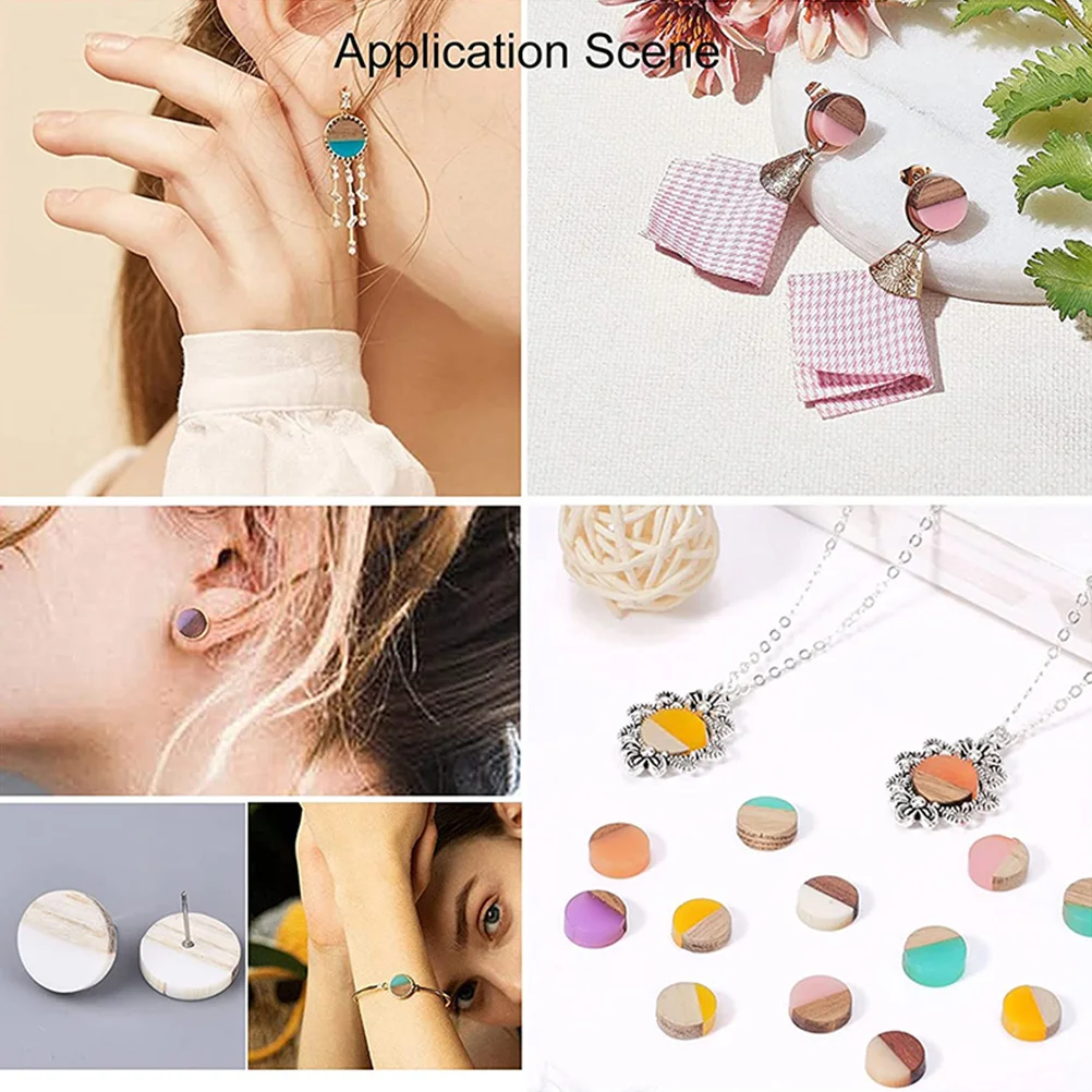 

Resin Wood Veneer Charms Bracelet Making Supplies Earrings DIY Jewelry Materials Christmas Gifts Without Hole Beads