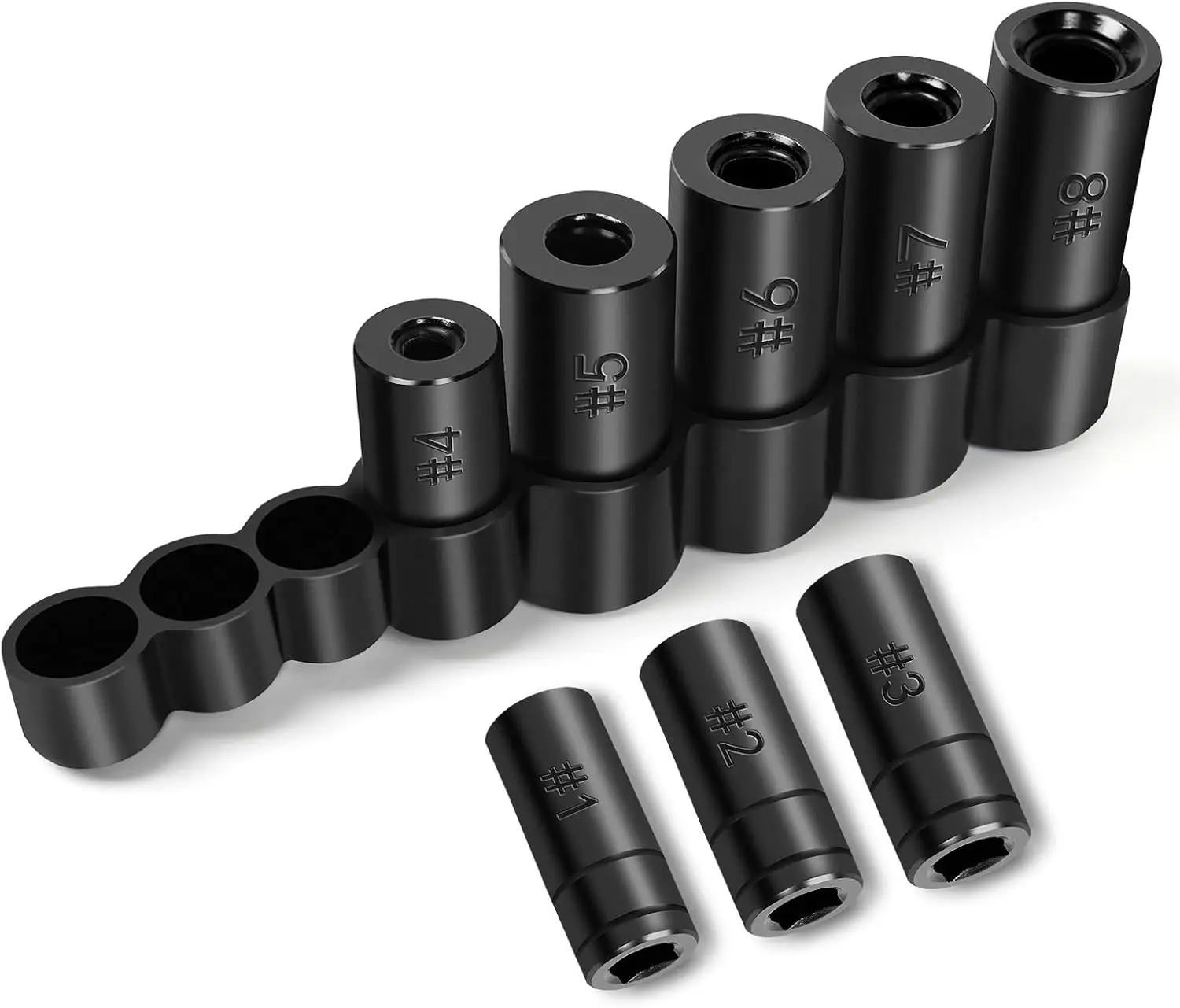 

70500 Tap Socket Set, 8-Piece 1/4' & 3/8' Drive, Fits MCTI & 1/2' MPT/1/8' NPT Taps