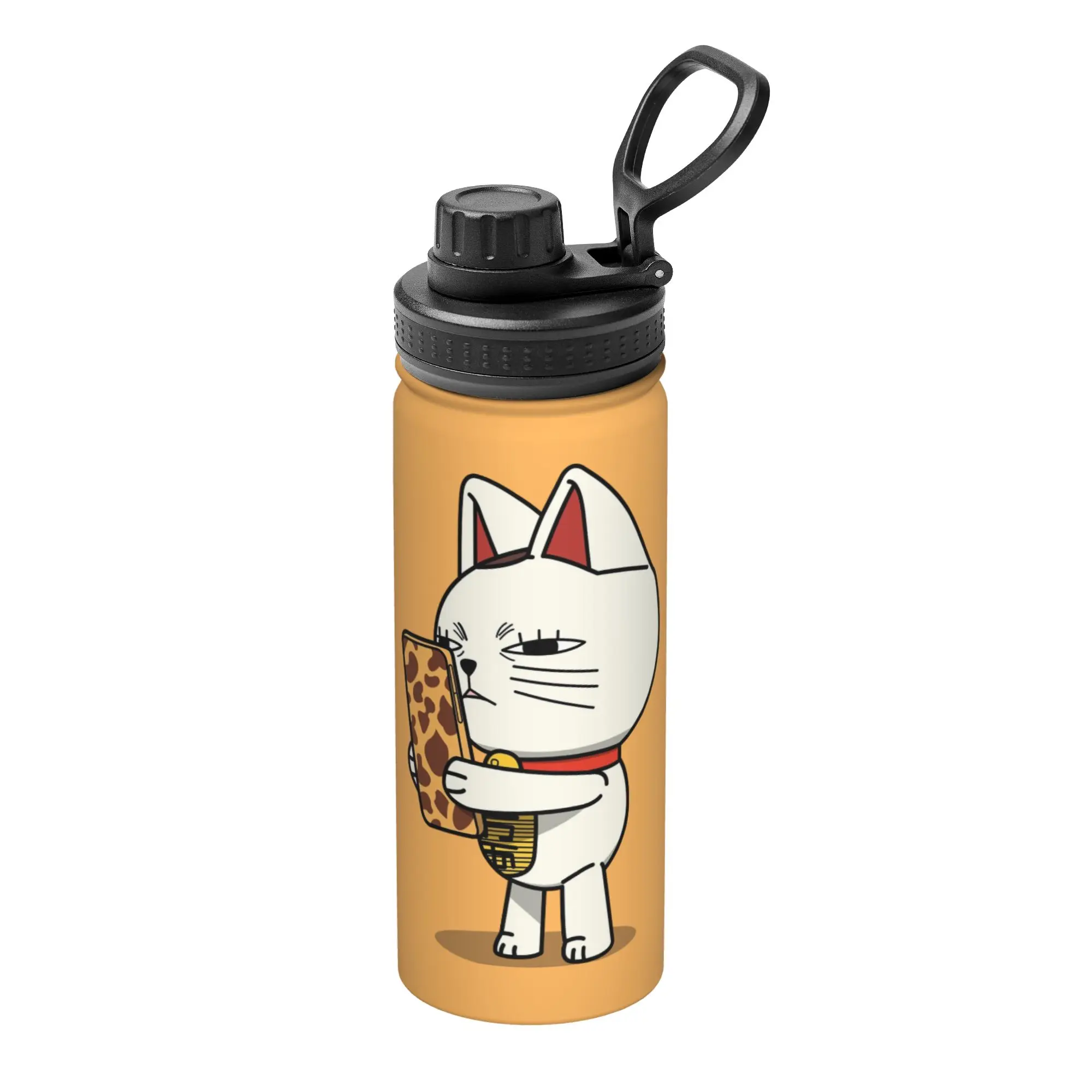 Anime Dandadan Turbo Granny Cat 18OZ Sports Insulated Kettle  Thermal Cup Stainless Steel Double Wall Mug Hot Cold Drink