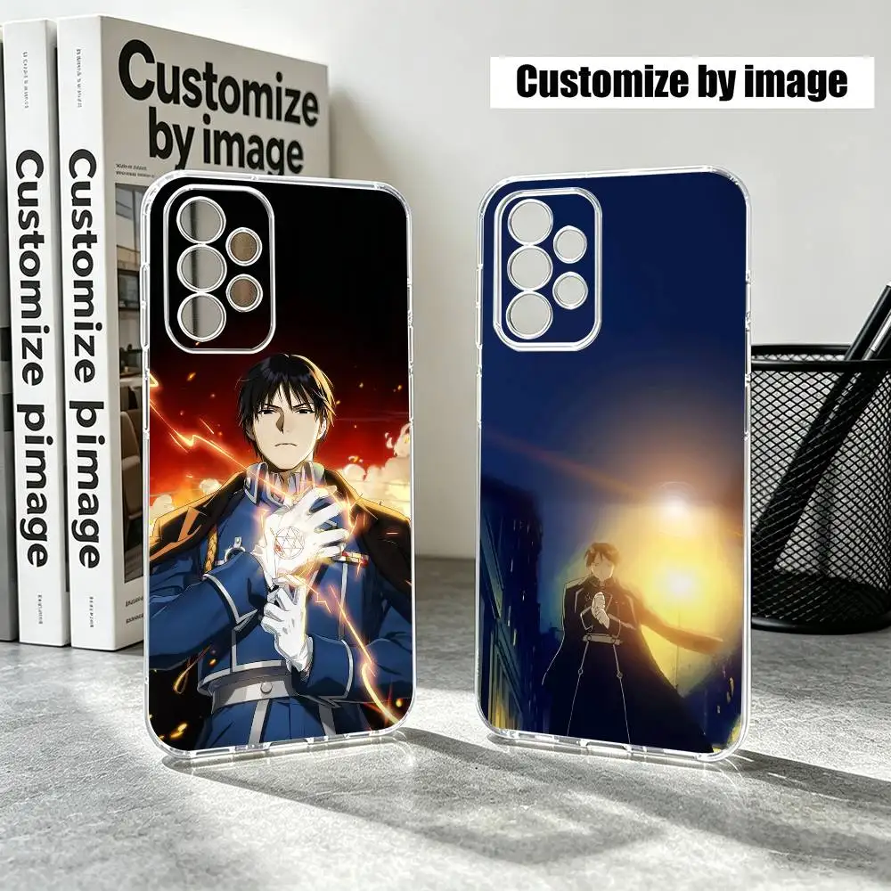 Funda de Silicona Transparente para Teléfono con Diseño de Roy Mustang del Anime Fullmetal Alchemist, Compatible con Samsung S25, S24, S21, S22, S23, S30, Ultra, S20 Plus, Fe
