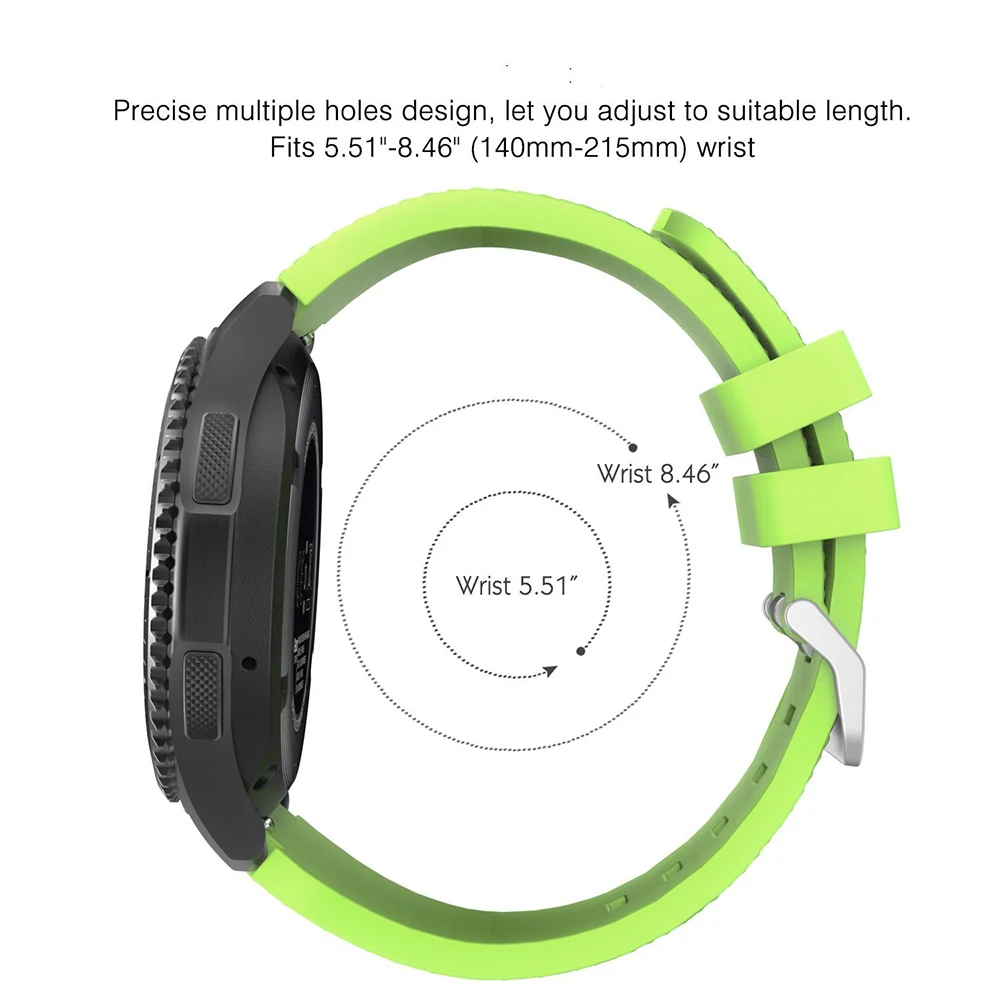 22mm Silicone Band For Huawei Watch 4 Pro/3/GT4-3-2 Samsung Watch 3/Gear S3 Strap Sports Bracelet Amazfit GTR 4/Stratos 3 Correa