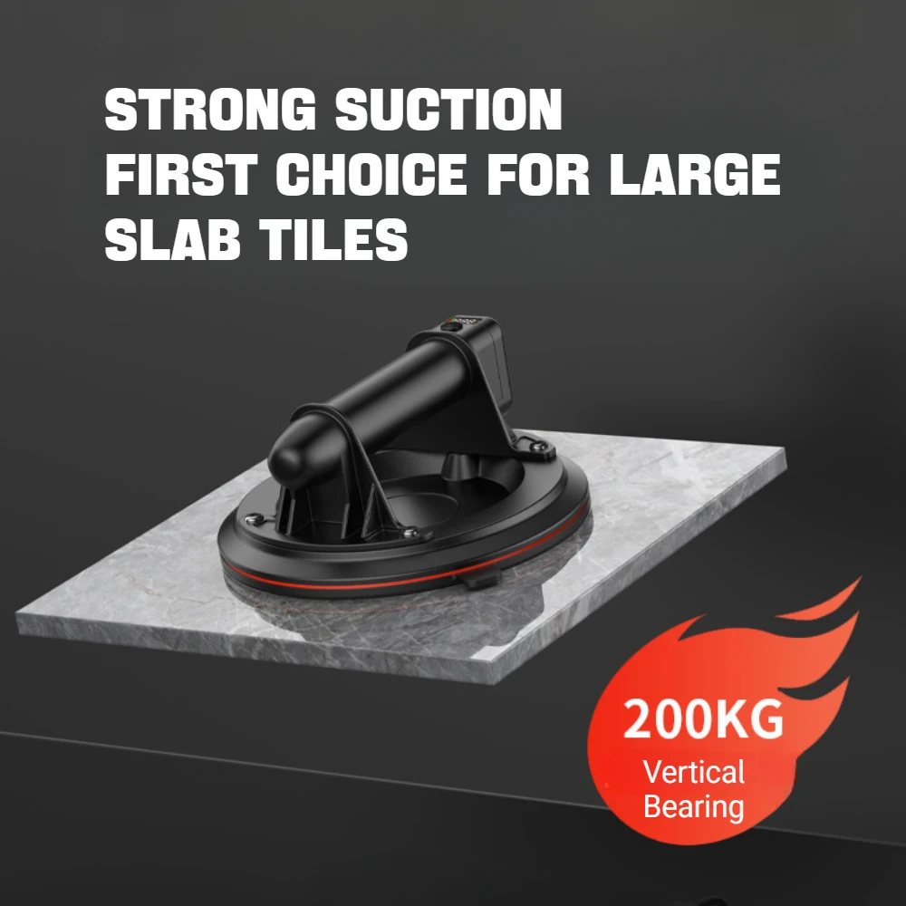 

8-дюймовая электрическая вакуумная присоска, 200 кг, сверхмощная присоска, инструмент для стекла/гранита/плитки с автоматическим дисплеем давления
