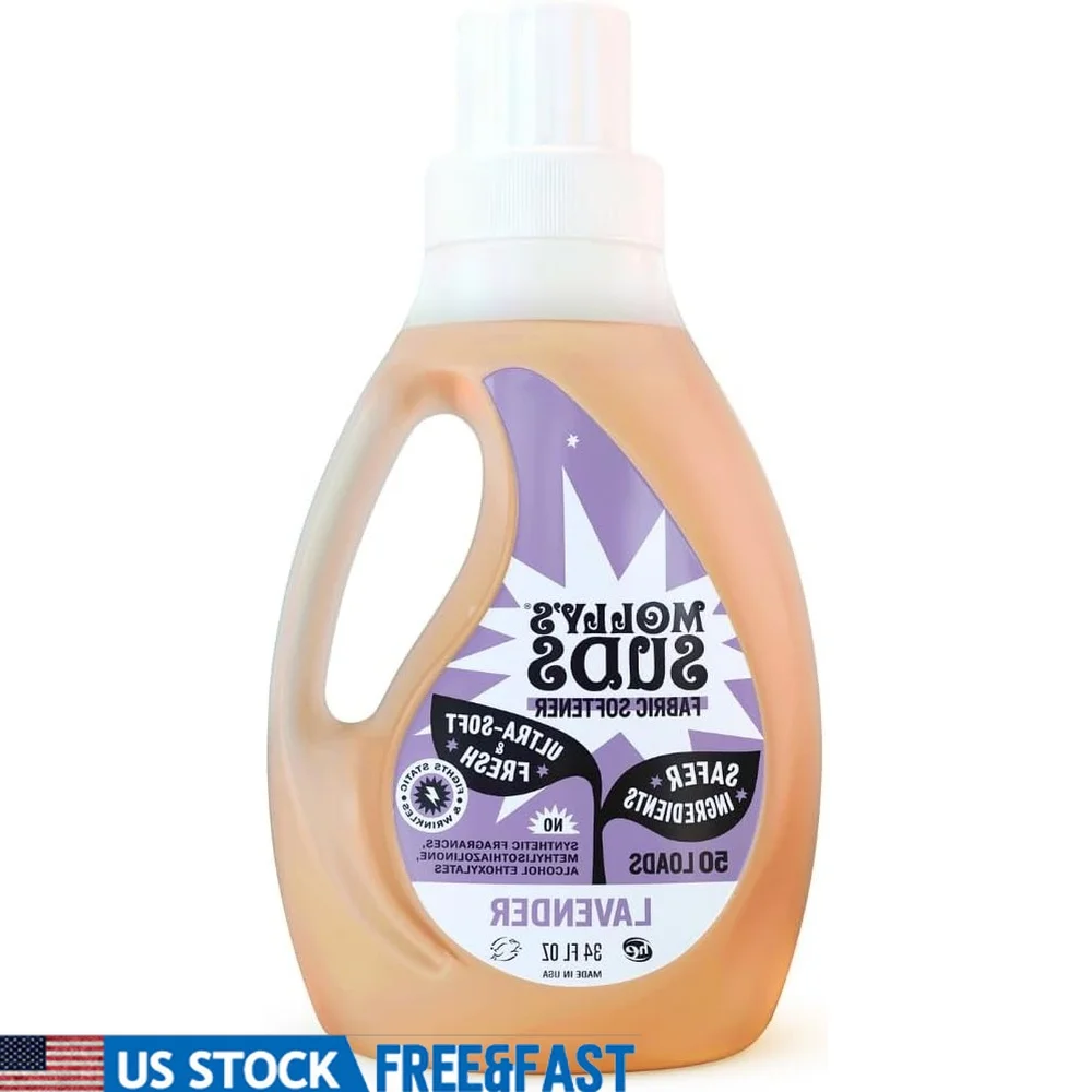 

Натуральный смягчитель ткани, жидкие эфирные масла для чувствительной кожи, питание от уксуса, уменьшает статические бои, морщины, 34 унции, свежий аромат