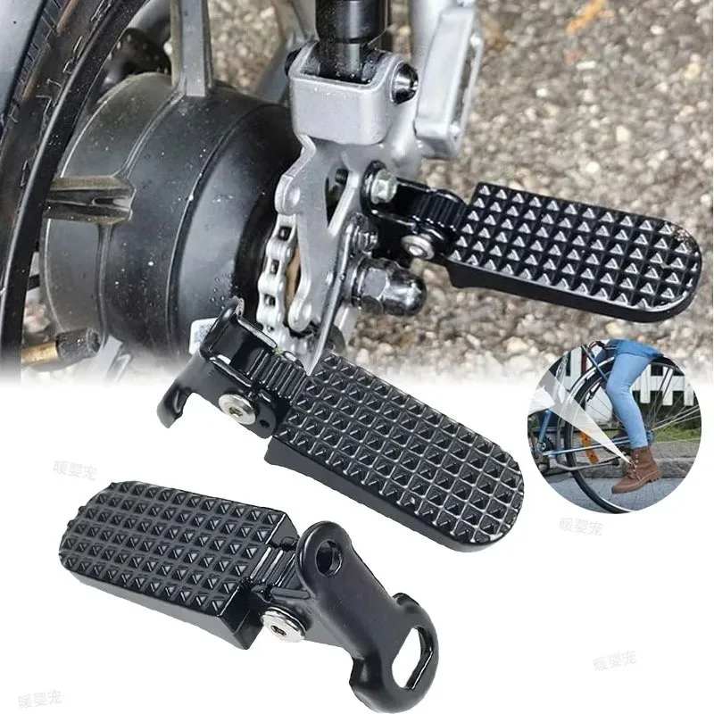Anti-slip Aluminum Rear Foot Pedals Durable Bike Foot Pegs Practical Brackets For Bicycle And Motorbike Cycling Equipment