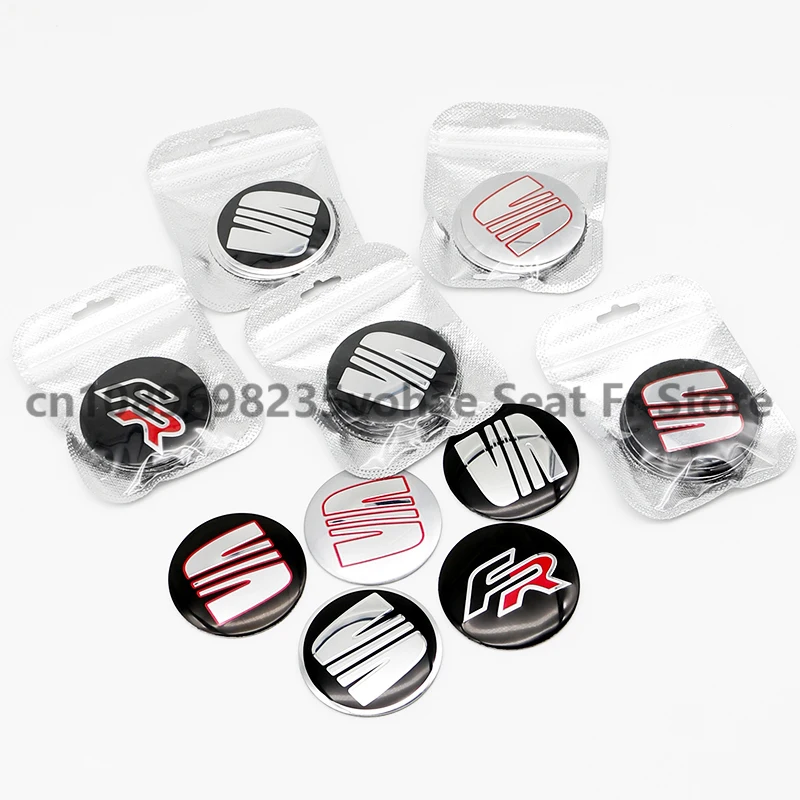 4pcs 56mm Car Styling Wheel Center Cap Hub Sticker Accessories For SEAT Ibiza 6j Leon Mk1 Mk2 Cupra FR Racing Arona Ateca Altea