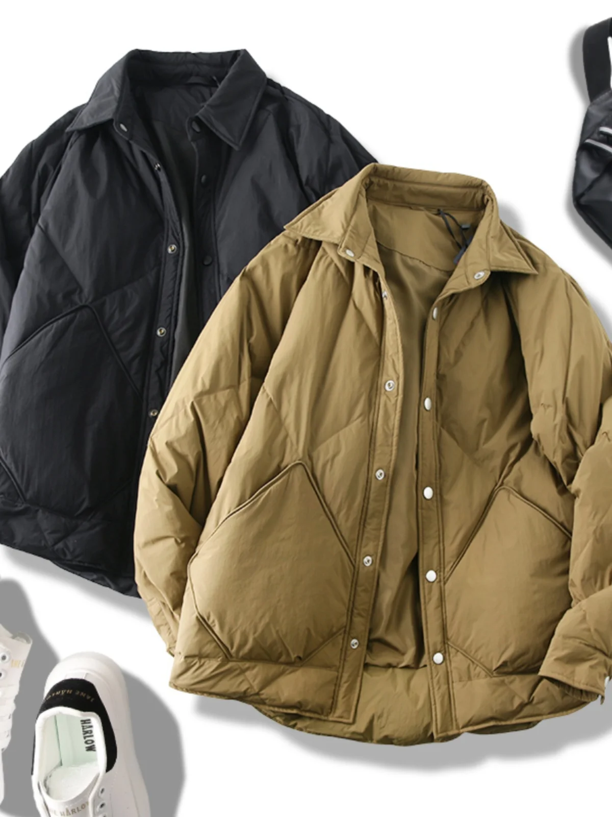 

Series Warmth Unraid of Cold Winter Men's Casual down Jaet Coat White Du Feather 90% Fill Faion Urban Sle