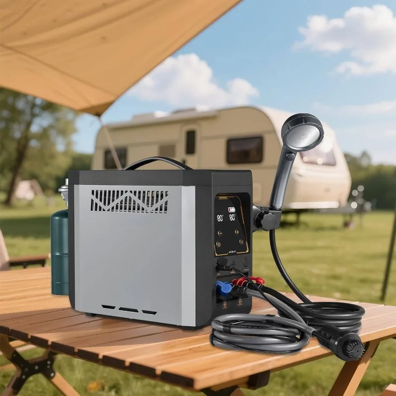 Outdoor Thermostatic Water Heater, Camping Shower Artifact, Suitable for Quick Heating Portable Travel Self-driving Tour