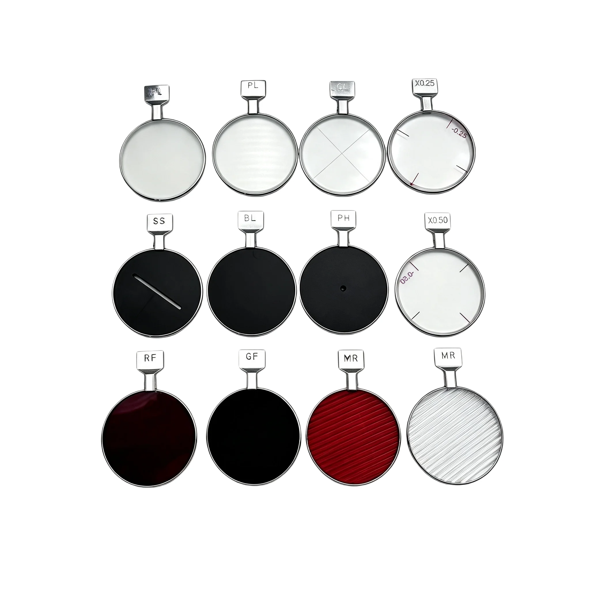 1 Piece Optical Auxiliary Lens Trial Lens for Trial Lens Set Metal Rim DIA 38mm Ophthalmic Eye Test Lens Single Piece