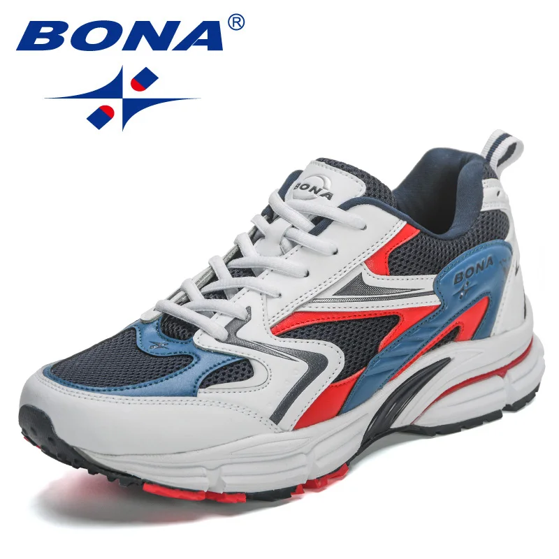 BONA 2023 New Designers ActionMen Non-slip Man Jogging Shoes Athletic Training Sneakers  Leather Running Shoes  Mansculino Trend