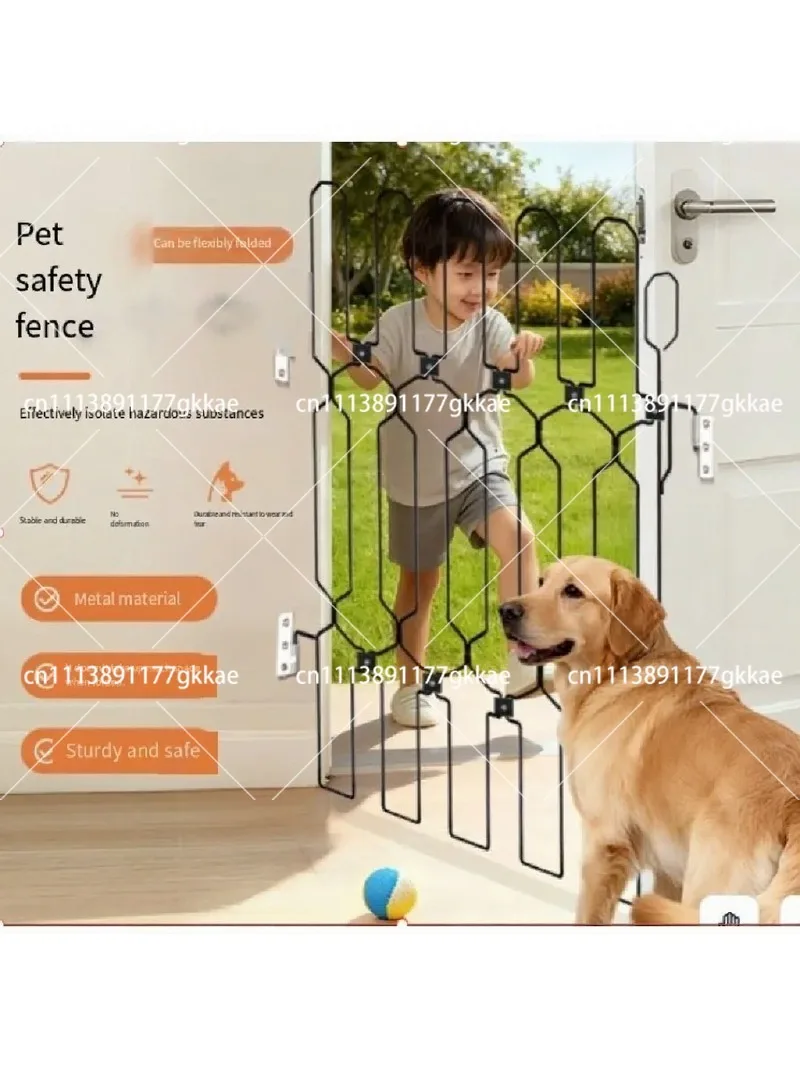 Pet Retractable Gate for Doorway, Metal Dog Fence for Stairs, Indoor Safety Barrier for Kids & Cats, Home Hallway Guard