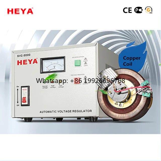 

SVC Intelligent Servo Voltage Stabilizer 2/5/10KVA Single Phase LCD Display AC Copper Construction SVC Technology Easy Operation