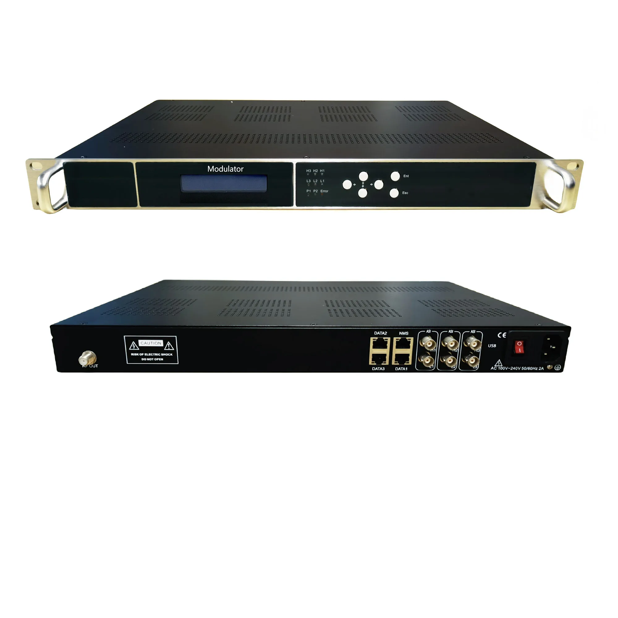 IP ASI to RF DVB-T ATSC ISDBT DVB-C ATSC 8 12 16 24 Carrier TV Modulator CATV Digital Front End Equipment Multiplexer