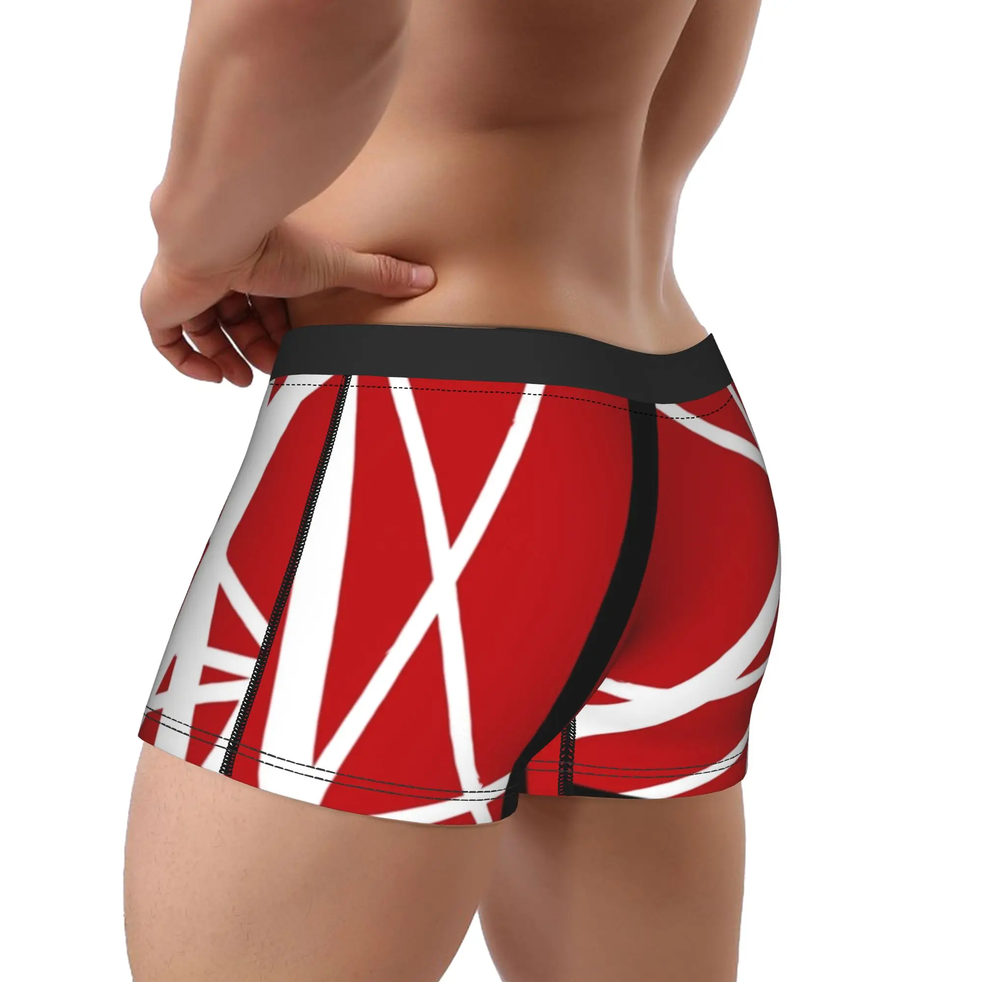Van Halen Art Underwear  Men Panties Pattern Elastic Boxer Shorts Trenky Boxer Brief Plus Size