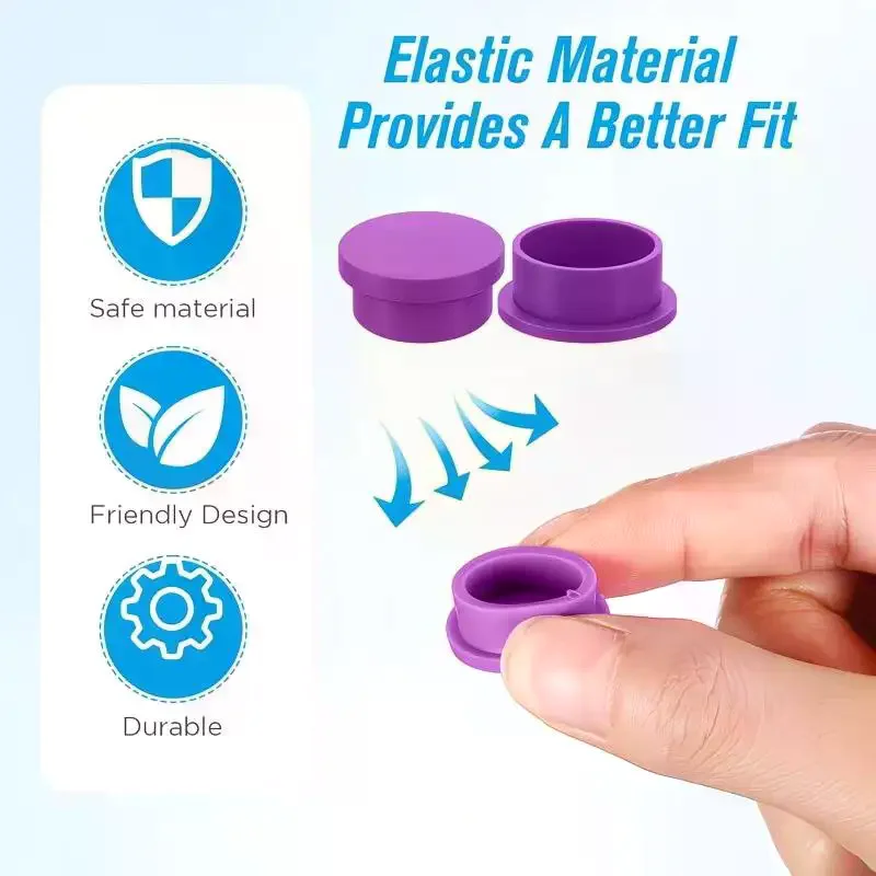 3ml 5ml Peptide Vial Caps Silicone Glass Vials Protective Lid Reusable Leak Proof For Lab Cosmetics Liquid Storage 6/16pcs