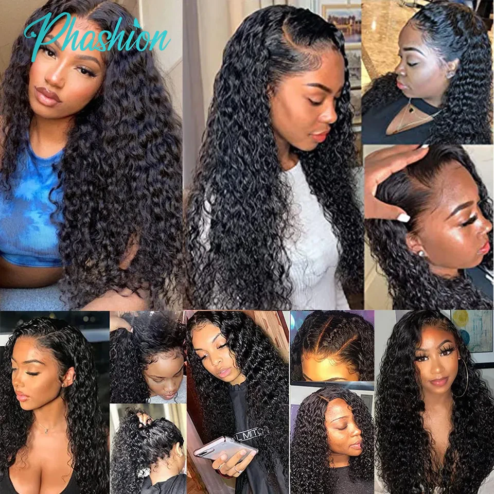 Phashion Water Wave 13x4 Lace Frontal Transparent Swiss 4×4 Verschluss Vorgezupftes brasilianisches Echthaar von Ohr zu Ohr für schwarze Frauen – Detail 7