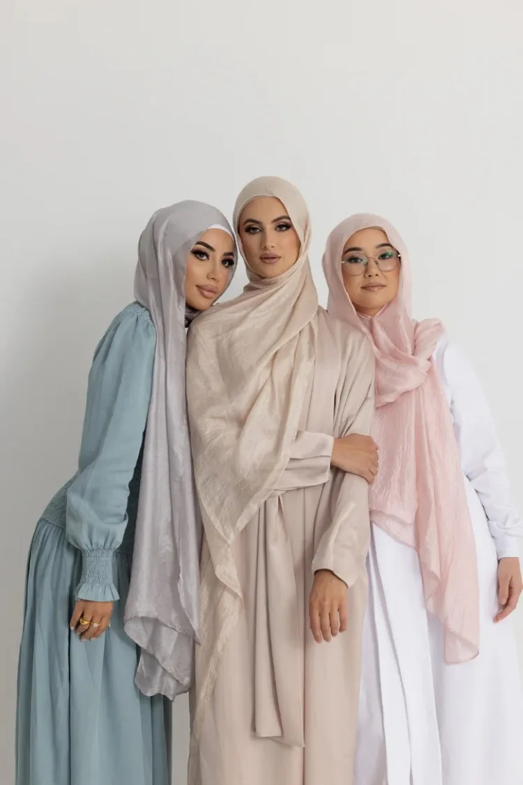 Big Size Linen Scarf Hijab Silk Hijabs Solid Color Pearl Light Beige Beach Scarf Sun Protection Head Scarves Headwraps for Women