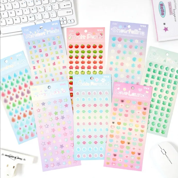 Moonlight Fairy Tale Pvc Sticker Epoxy Cross-border Handbook  Sticker DIY Handbook Material