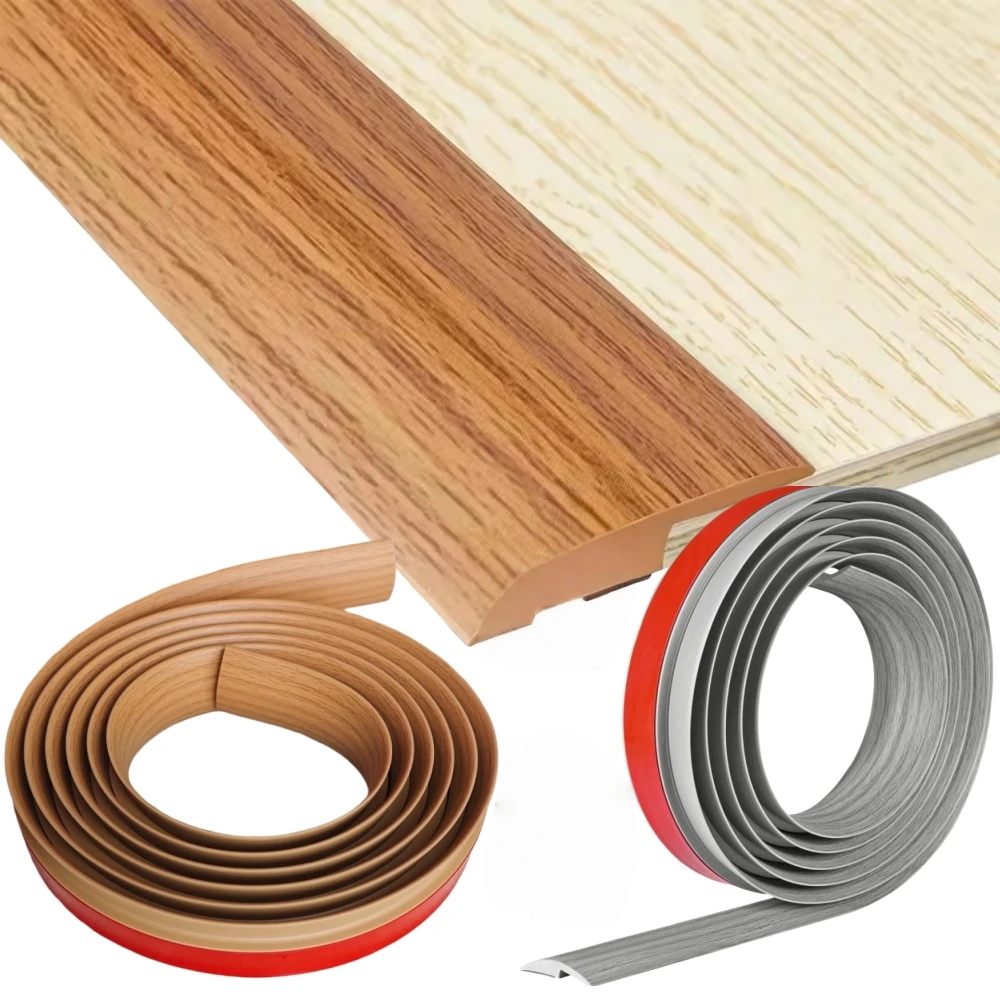 Image of 1pc 1mX3cm Teppich Zu Fliesen Boden Übergang Streifen Tragen-beständig Cuttable Schwelle Abdeckung Selbstklebende PVC Rand Trim Streifen