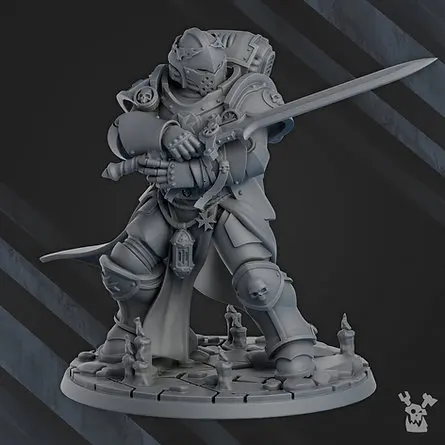 IMPERIAL TEMPLAR Crusader, Космический воин, Миниатюры Wargame, Рисунок, Бесконечность, Gamema