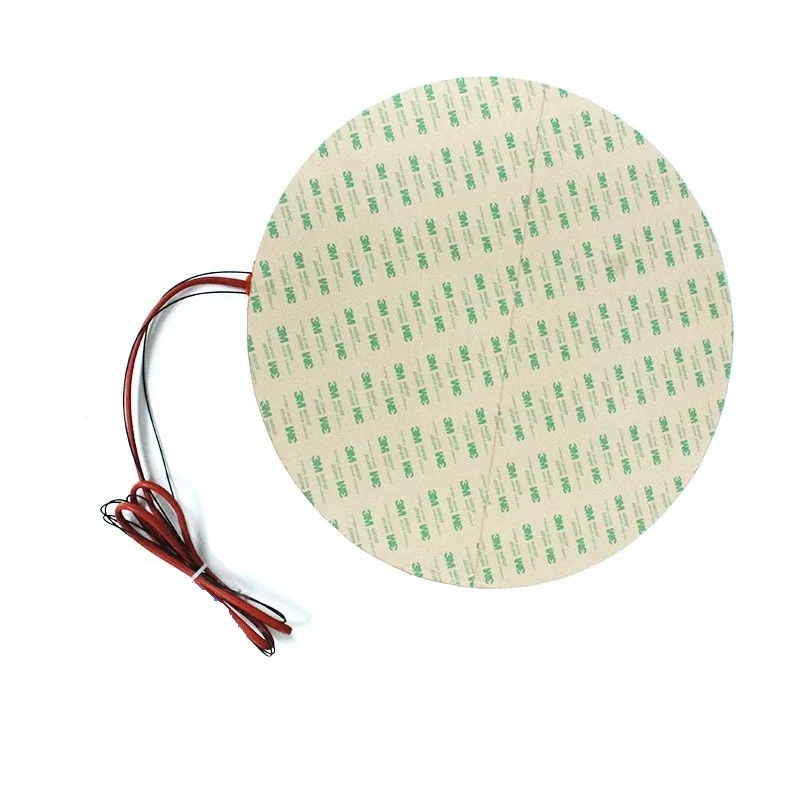 Round Silicone Heating Pads Electric Rubber Thermal Heater Plate Mats Adhesive Sticker NTC 100K Thermistor Sensor Winter Warmer