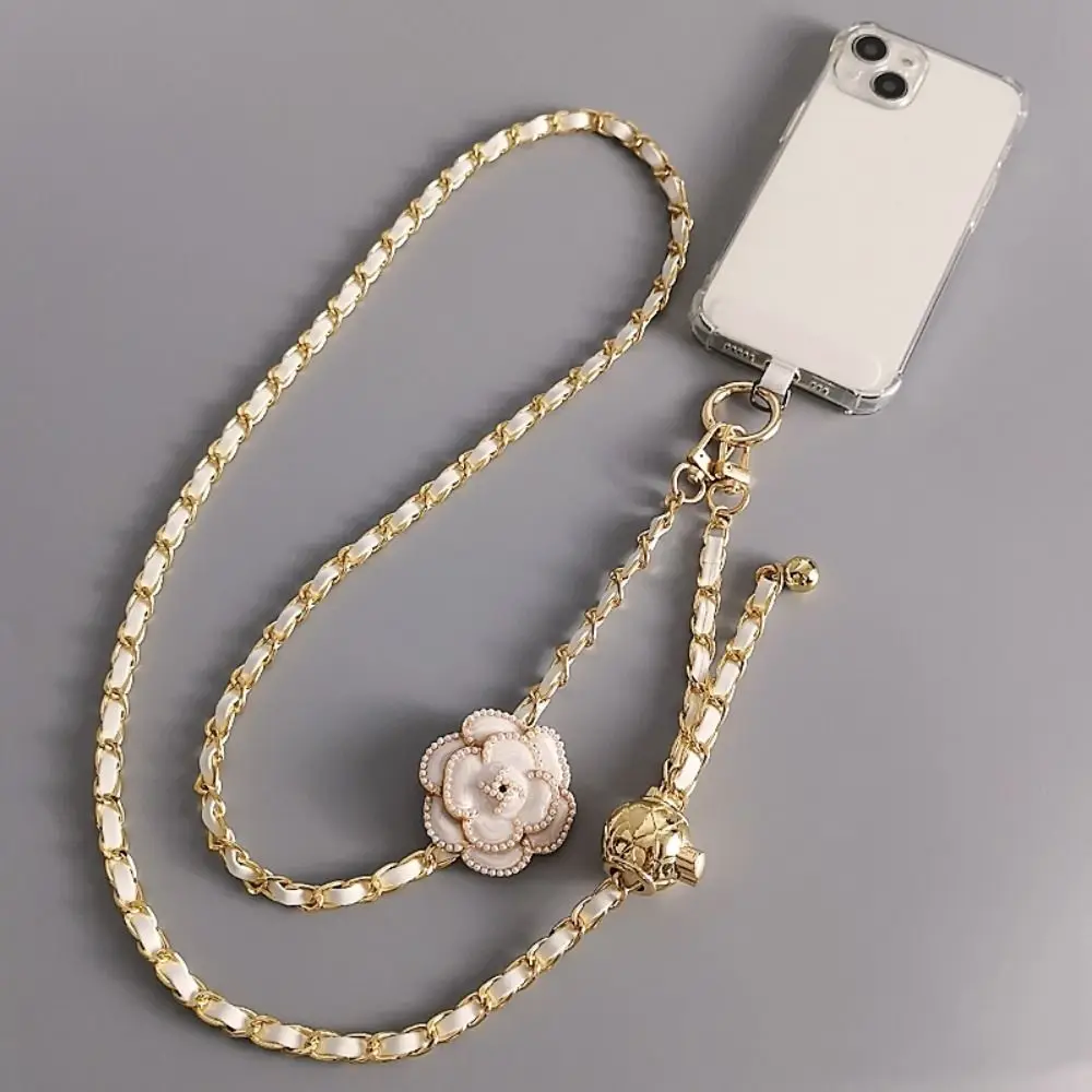 

Anti-lost Crossbody Phone Chain Diagonal Camellia Phone Case Hanging Phone Charm Long Phone Neck Straps Phone Accessories