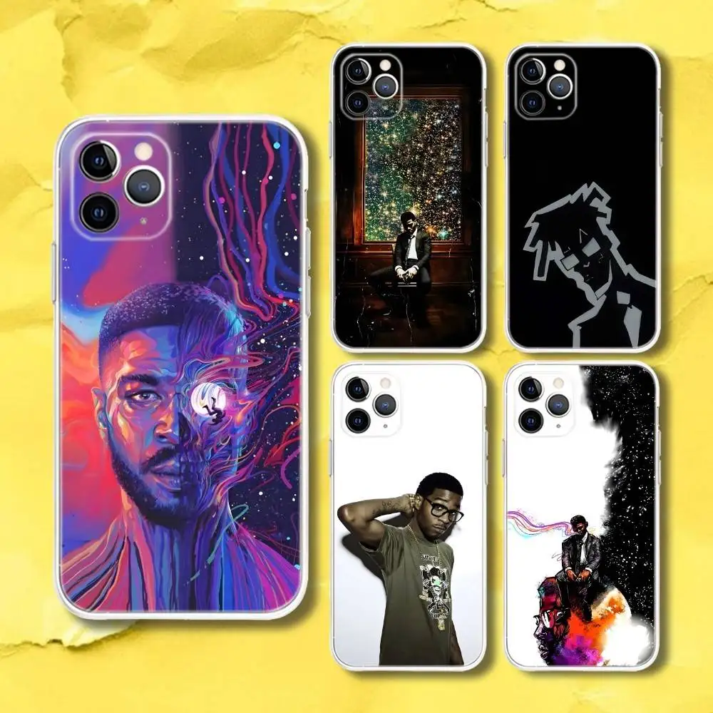 Funda Transparente K-Kid Cudi Free Man On The Moon para iPhone 17, 16, 15, 11, 12, 14, 13 Pro Max Plus Mini X, XS, XR, 7, 16E Air