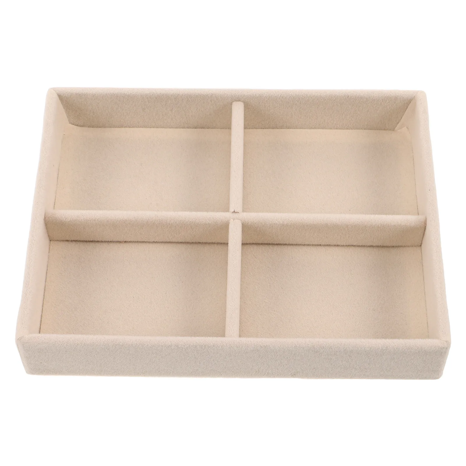 

Jewelry Display Tray Multifunctional Small 4 Grids Ring Necklace Earring Bangle Organizer Storage Case Ring Case Display