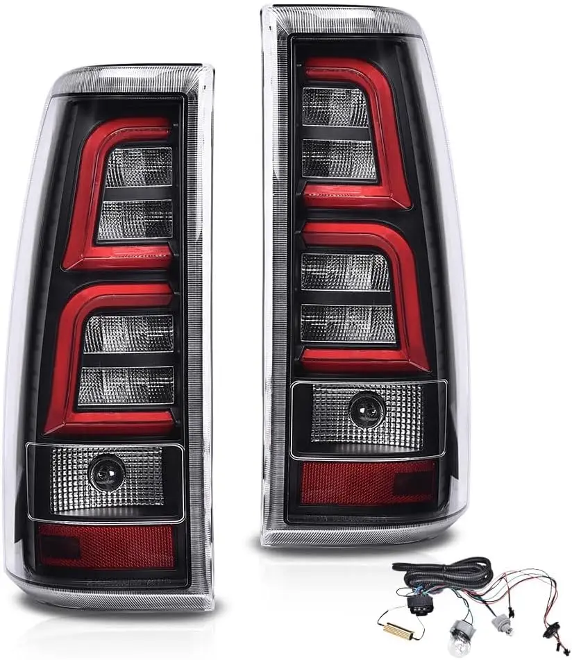 

LED Tail Lights Replacement Compatible with Chevy Silverado 2003-2006 All Models Rear Lamp Brake Taillights Assembly GM2800174,