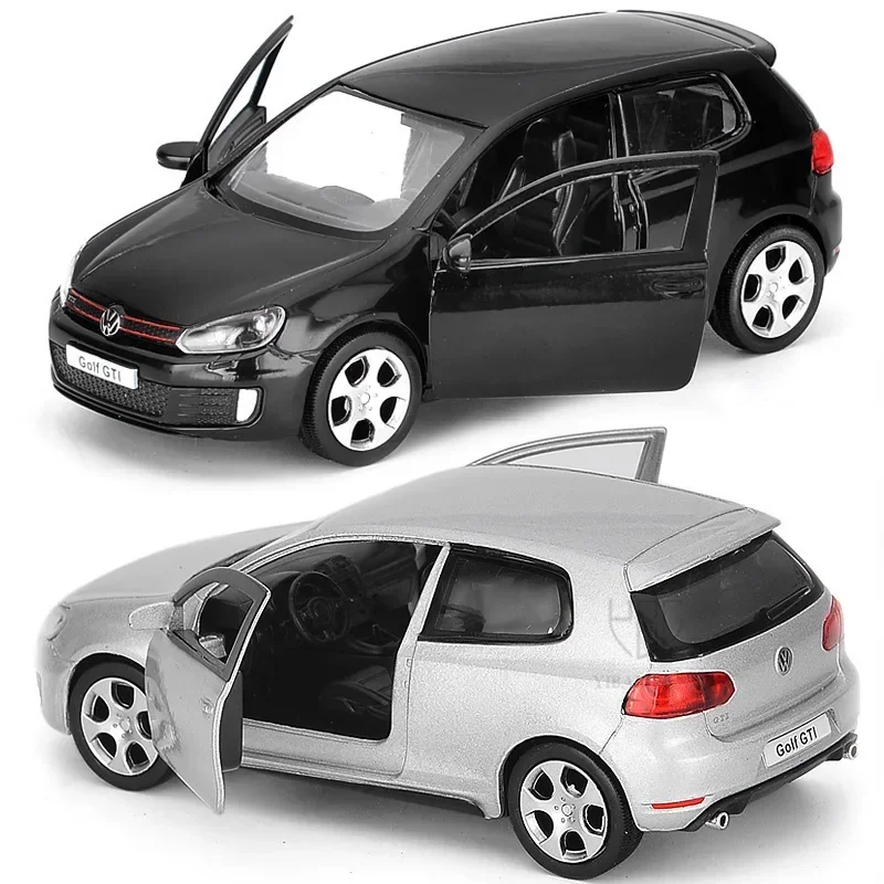 MaKeda1:36 Golf 6 GTI Diecast Alloy Car Model Toy Vehicle Metal Simulation Toy Car Model 2 Doors Opened Collection Childrens Toy