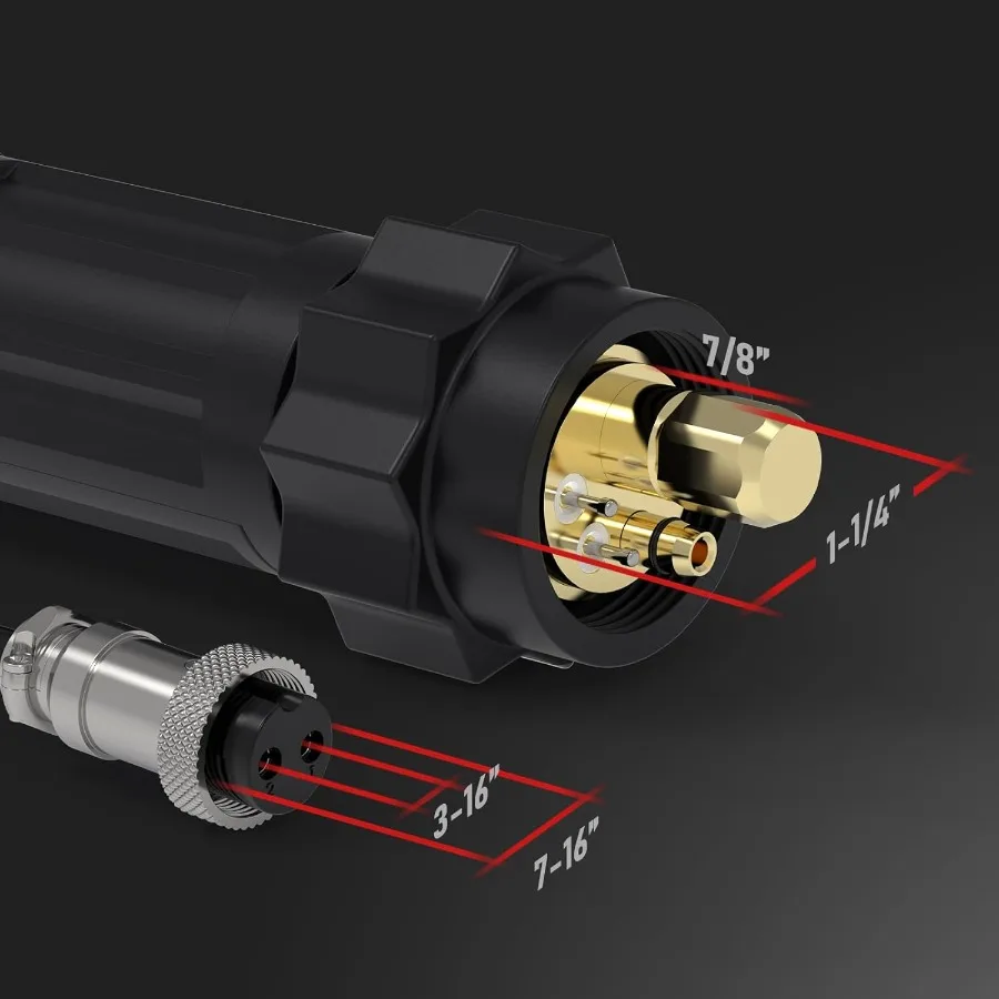مسدس بكرة 150 أمبير مع كابل بطول 10 أقدام لتطبيقات اللحام MIG250 PRO MIG205DS PRO MIG185DS PRO YWM211P YWM200