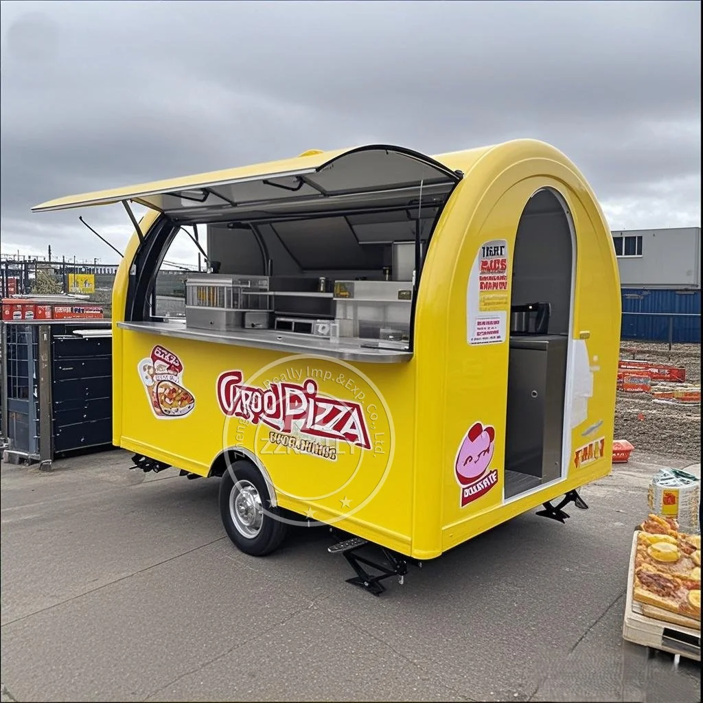 

Fast Food Cart Street Snack Ice Cream Kiosk Trailer Street Hot Dog Fast Food Truck Van With Fully Kitchen Equipments