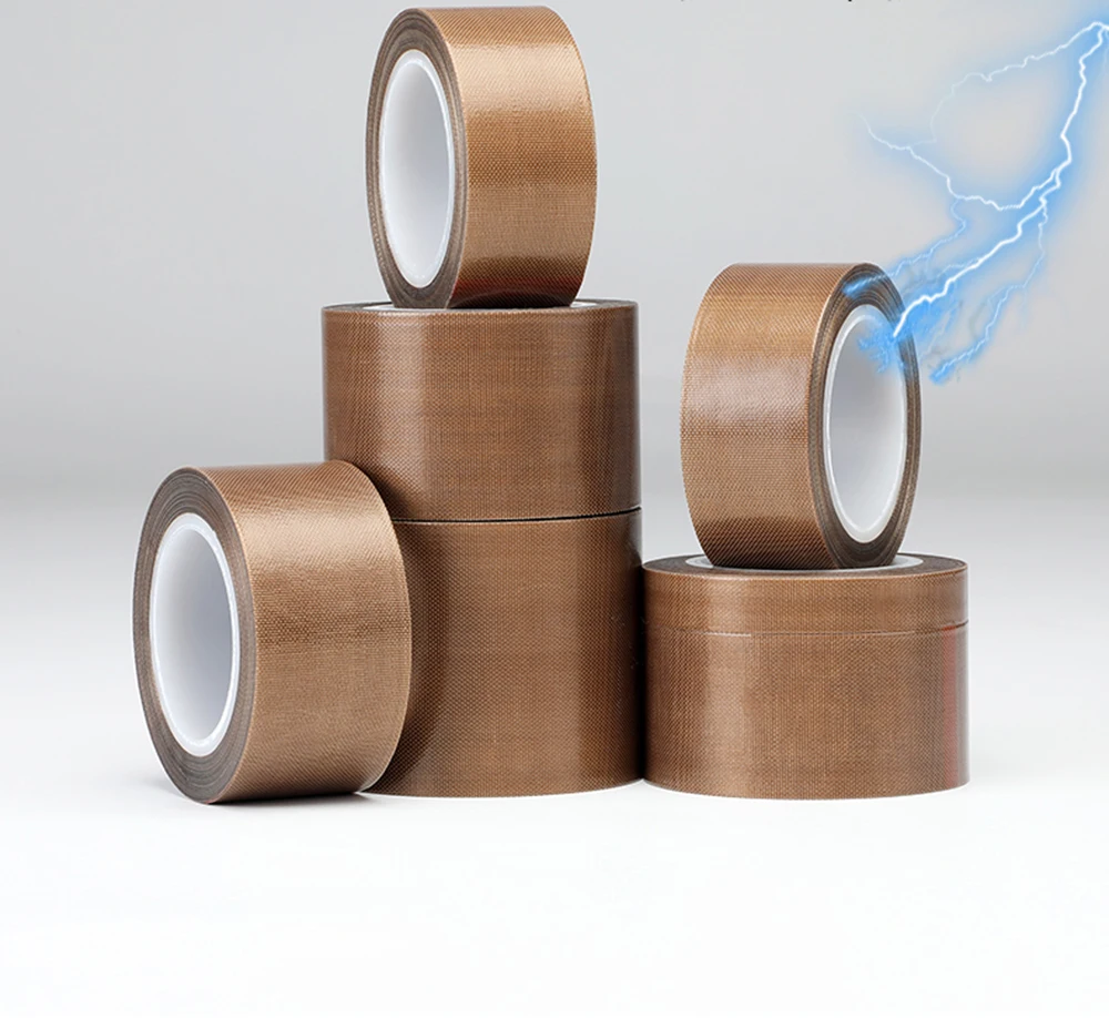 0.13/0.18mm 300 Degree High Temperature Resistance Adhesive Tape Cloth Heat Insulation Sealing Machine PTFE Tape