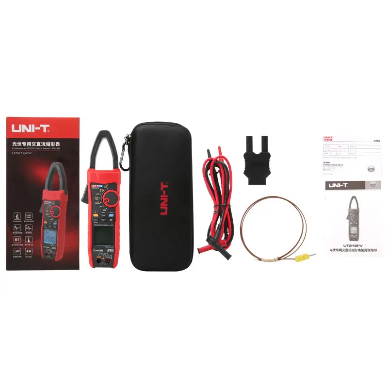 Uni-t UT219PV Smart BLE AC/DC 1000A Photovoltaic Solar Panel Digital Clamp Meter With True RMS Surge Test Low Pass