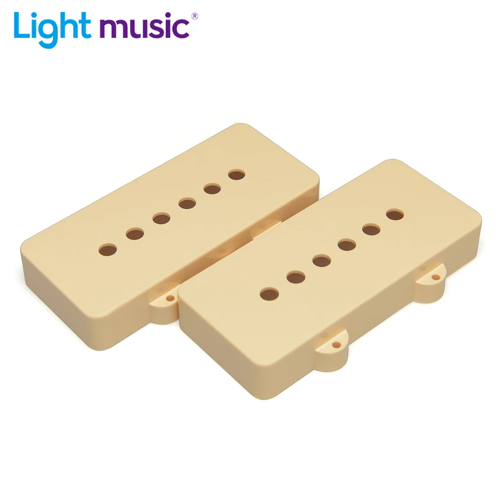 2pcs Guitar Pickups Covers 50mm Black Cream for 6 Strings Electric Guitar Jazzmaster Pickups