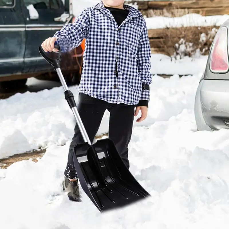 Snow Shovel Foldable Snow Scoop With D-Grip Handle Multifunctional Sleigh Shovel Kids Digging Snow Shovel For Car Driveway