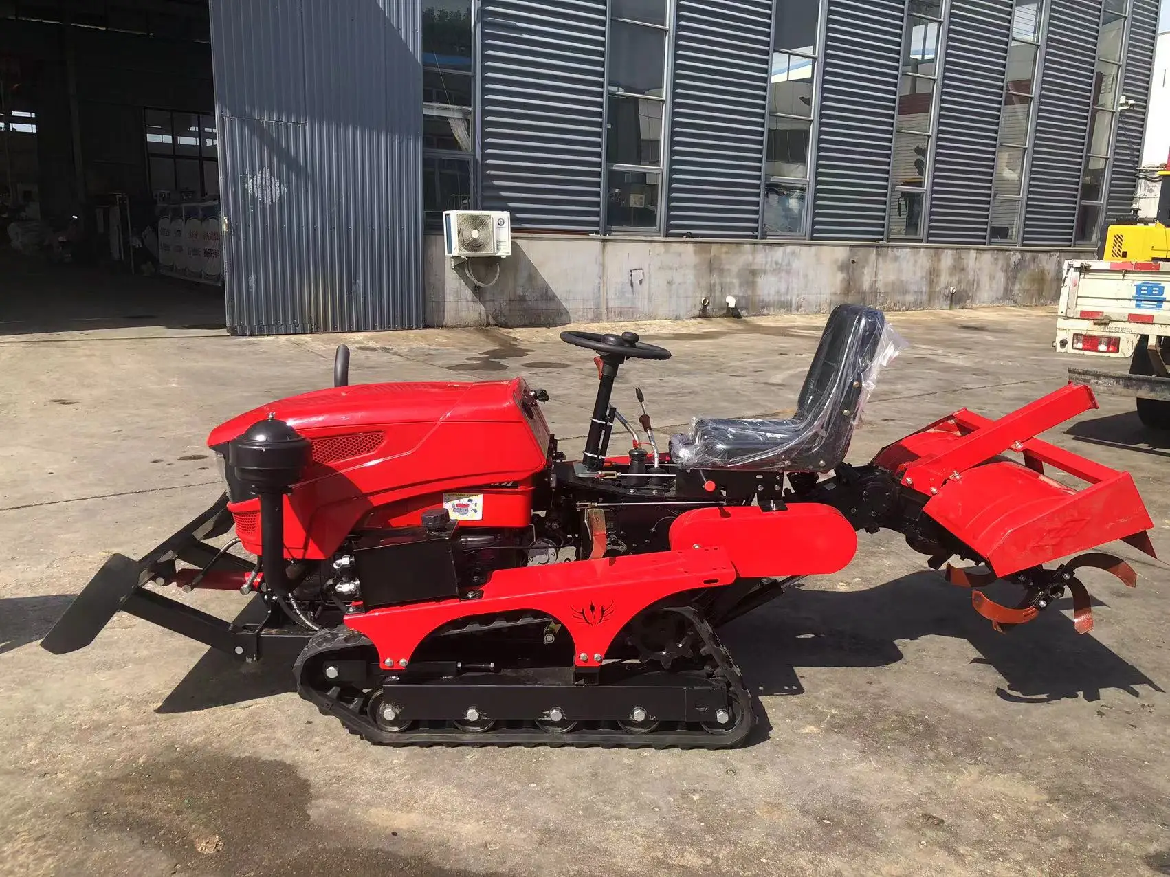 【Hot】Diesel Tracked Rotary Tiller 500cc Engine Multi Functional Weed Removal Furrow Plowing Machine Shandong Origin Available Lo